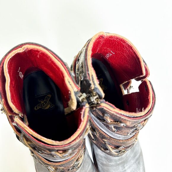 Freebird by Steven Women Dublin Smoke Grey Leather Boots Size US 9 - Picture 7 of 9